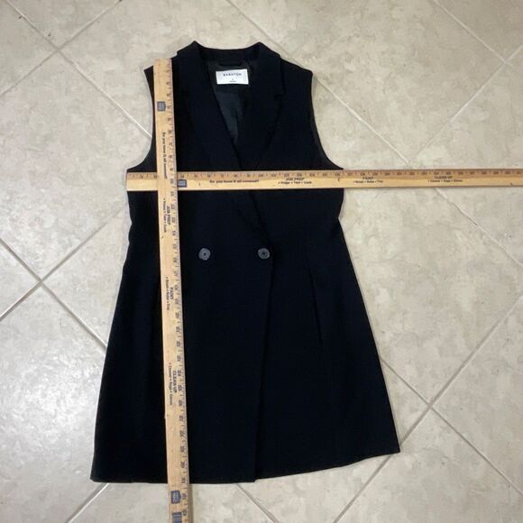 BABATON ARITZIA double -breasted Mini Dress Size 4 Black sleeveless pockets - Picture 6 of 12